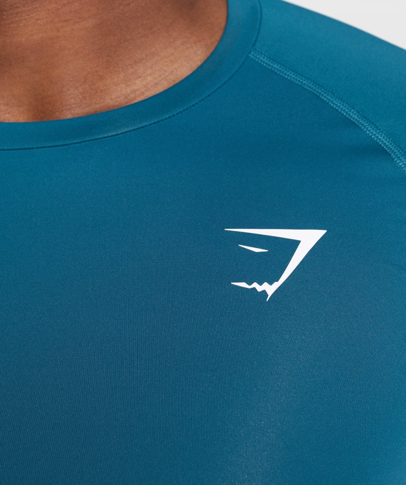 Camiseta Interior De Manga Larga Gymshark Atlantic Blue Element