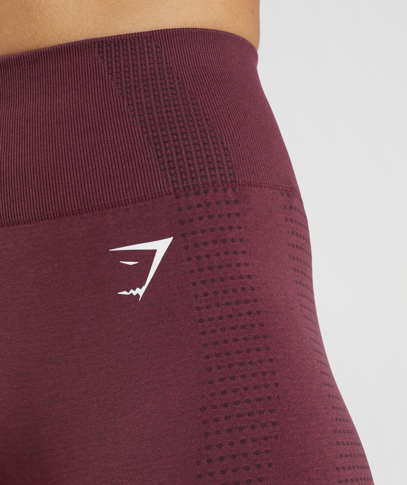 Gymshark Pantalones Cortos Sin Costuras 2.0 Granate Granate Jaspeado Vital