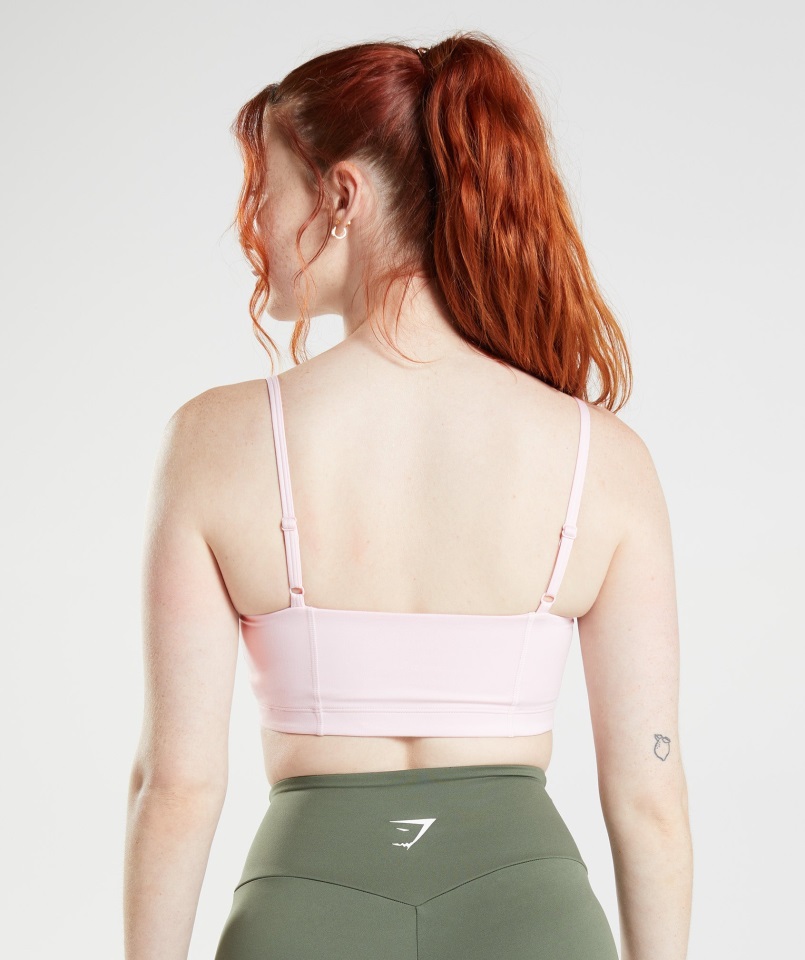 Sujetador Deportivo Bandeau Gymshark Rosa Dulce