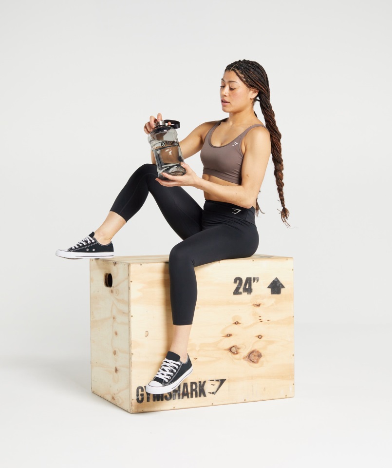 Botella De Agua Gymshark Negra 2.2l