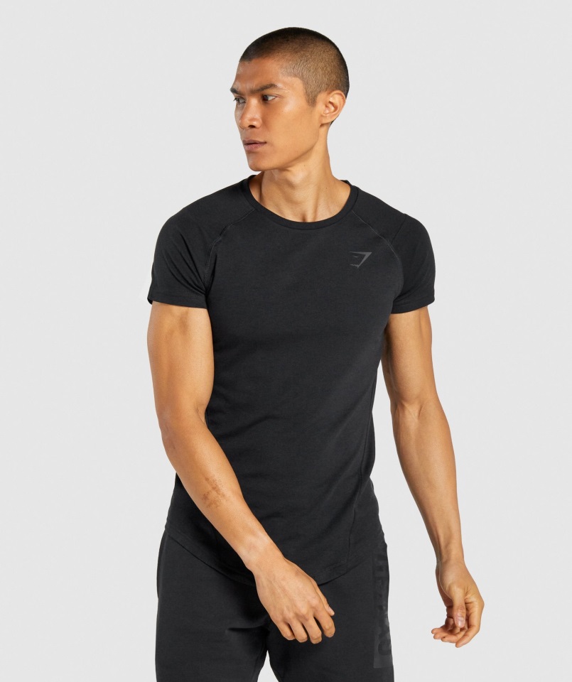 Camiseta Gymshark Negra Negrita