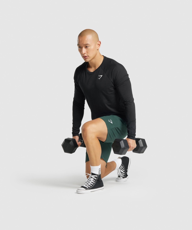 Camiseta De Manga Larga Gymshark Negra Critical 2.0