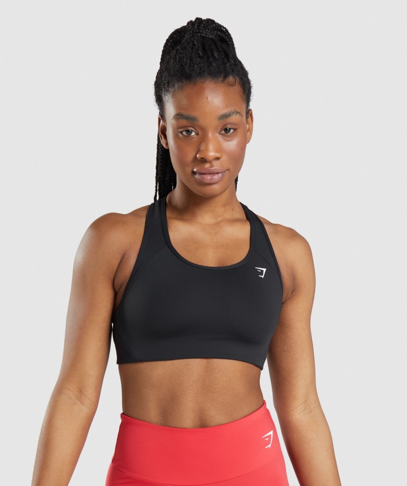 Sujetador Deportivo Gymshark Essential Negro Con Espalda De Nadador