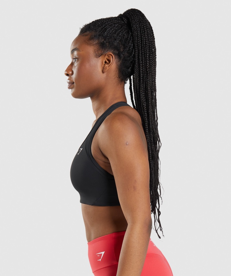 Sujetador Deportivo Gymshark Essential Negro Con Espalda De Nadador