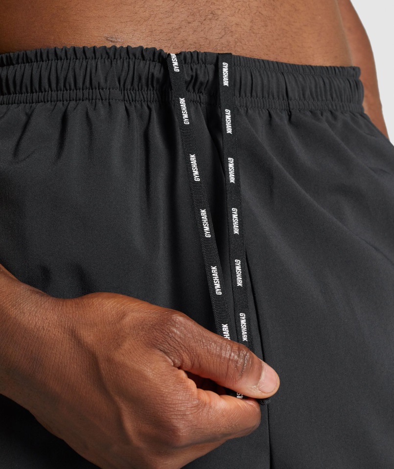 Shorts Deportivos Gymshark Negros Con Gráfico