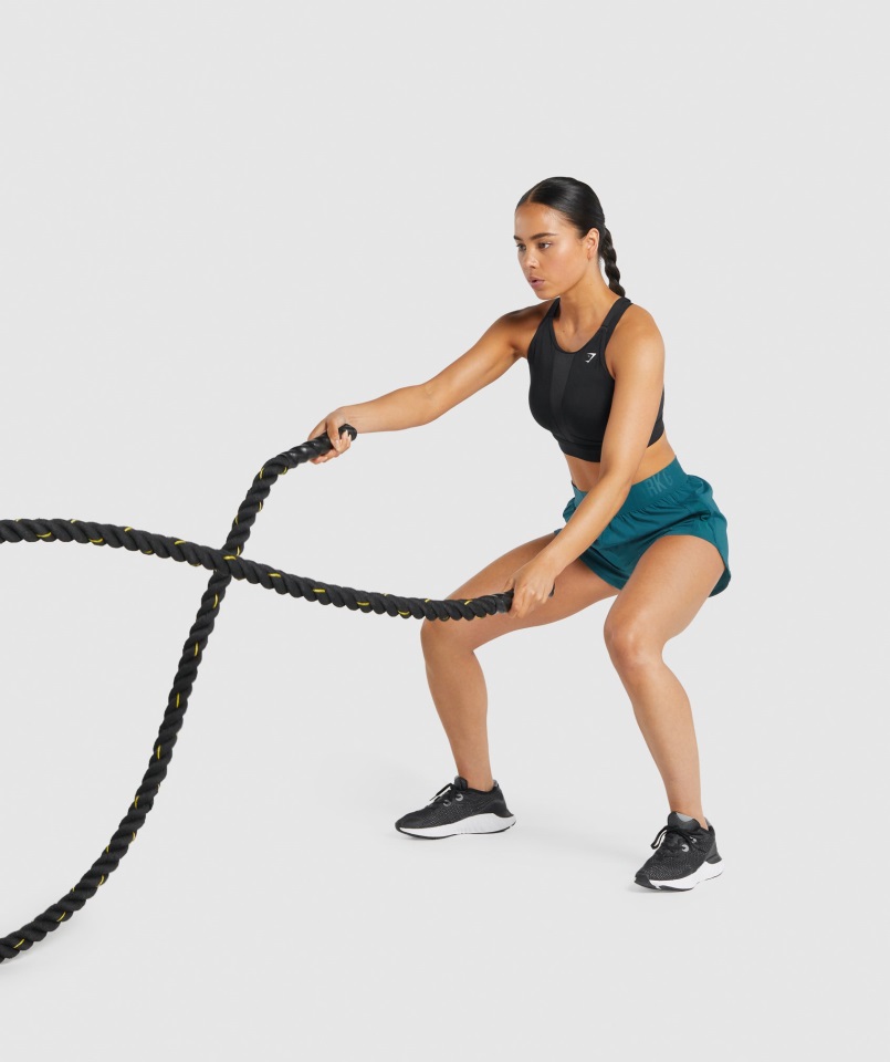 Sujetador Deportivo Gymshark Negro Con Escote De Malla