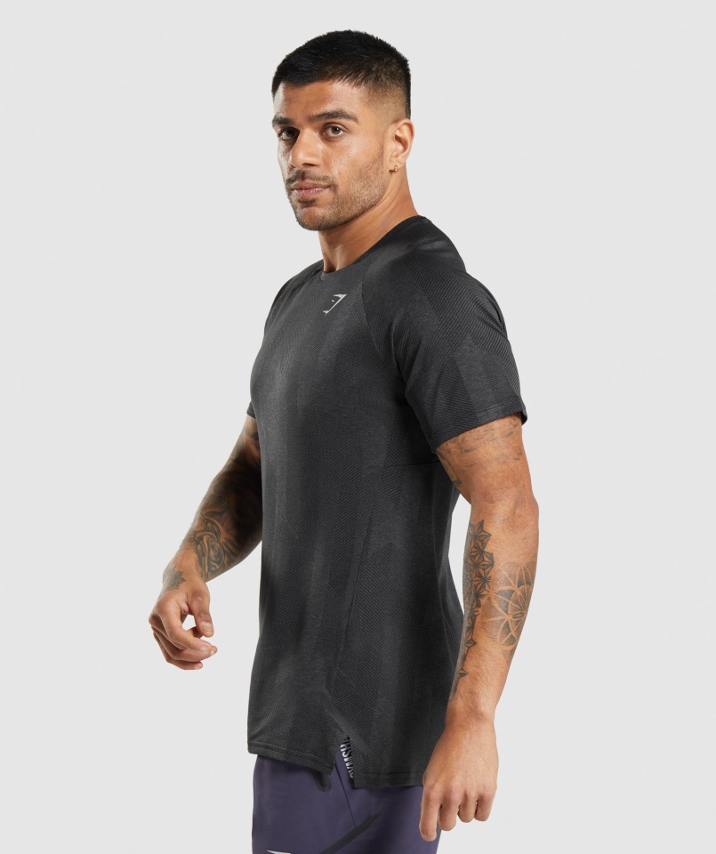 Camiseta Gymshark Negro ónix Gris Apex