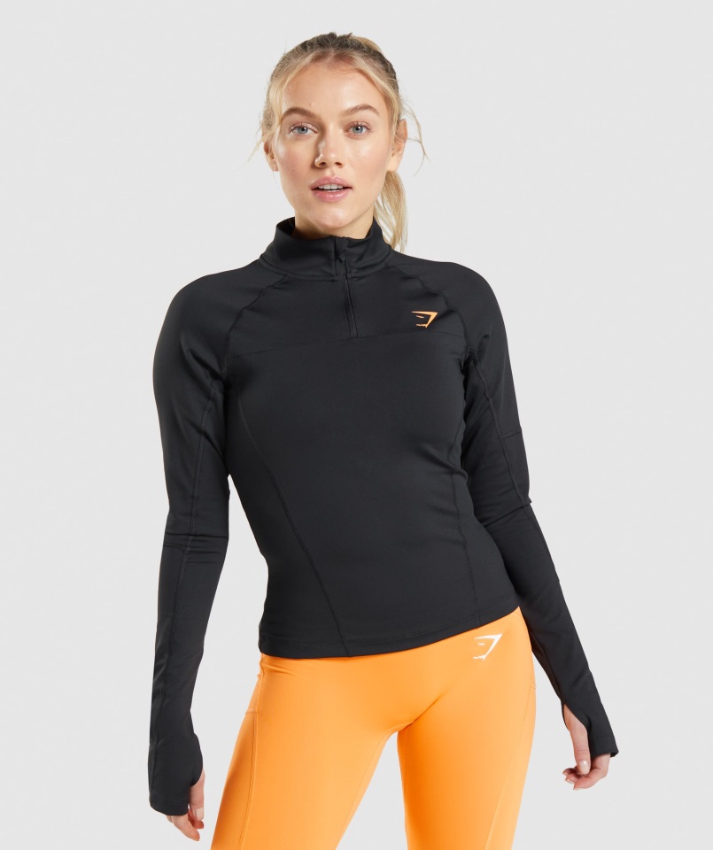 Gymshark Pulso Negro 1-4 Zip