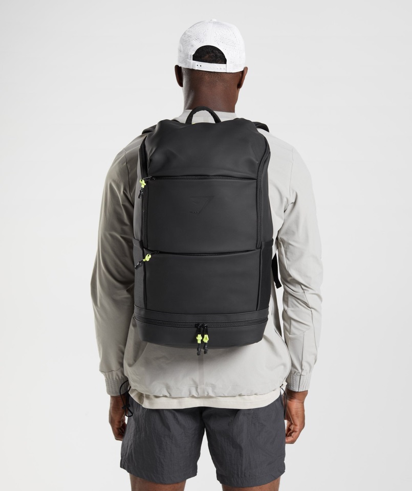 Mochila Elegante Gymshark Negro-verde Reactivo