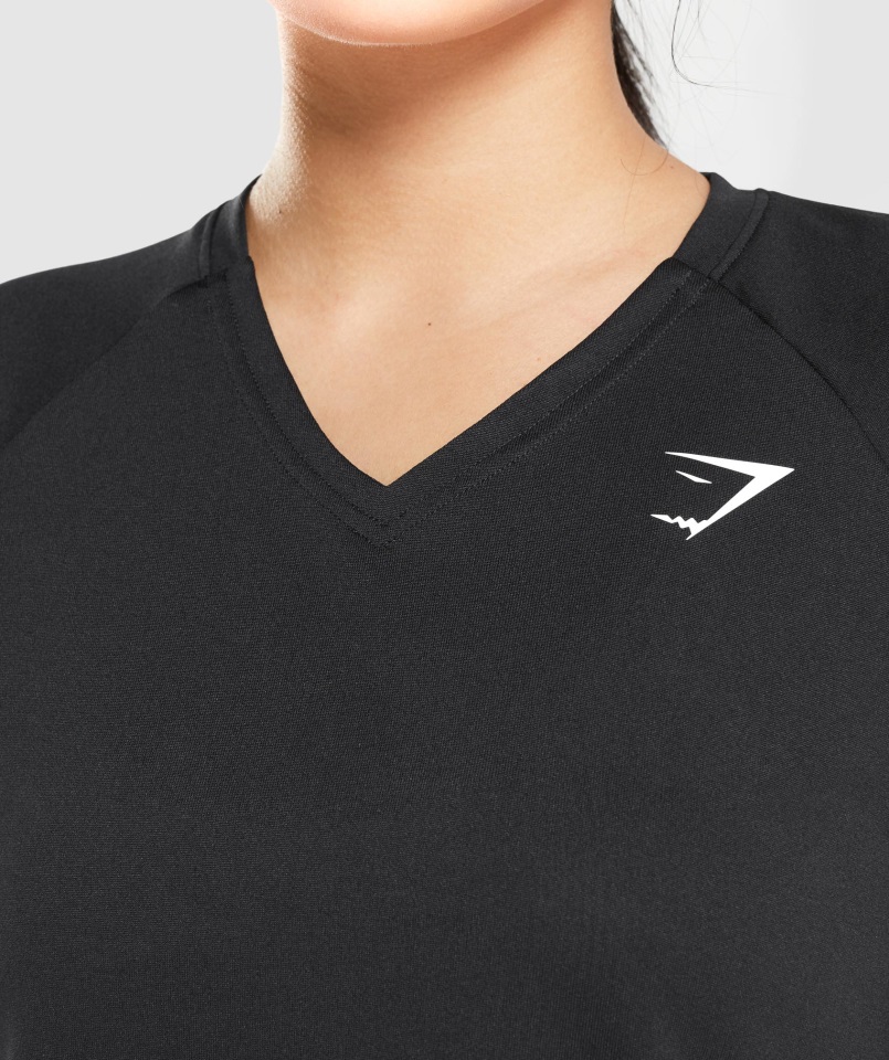 Camiseta Sport Midi Gymshark Negra
