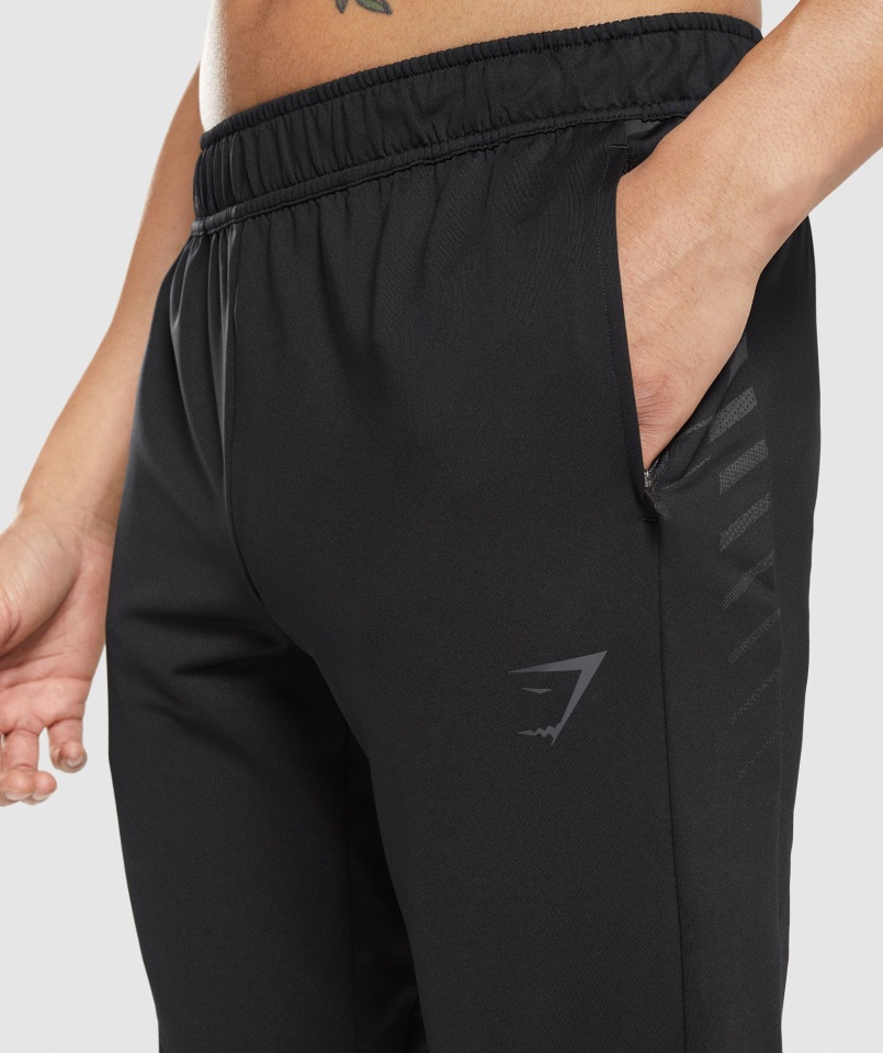 Joggers Deportivos Negros Gymshark Con Rayas