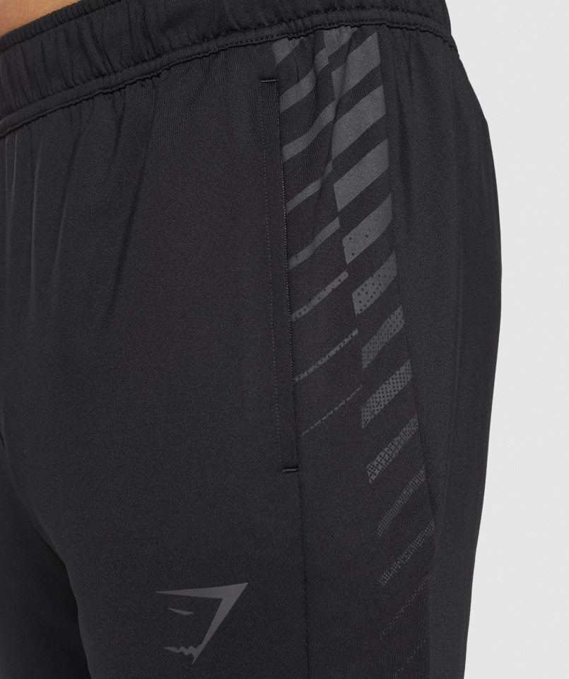 Joggers Deportivos Negros Gymshark Con Rayas