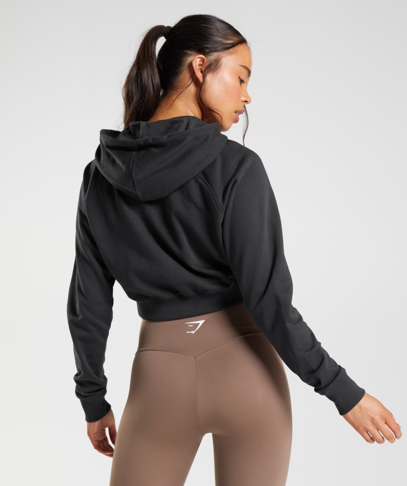 Gymshark Sudadera Con Capucha Negra De Entrenamiento