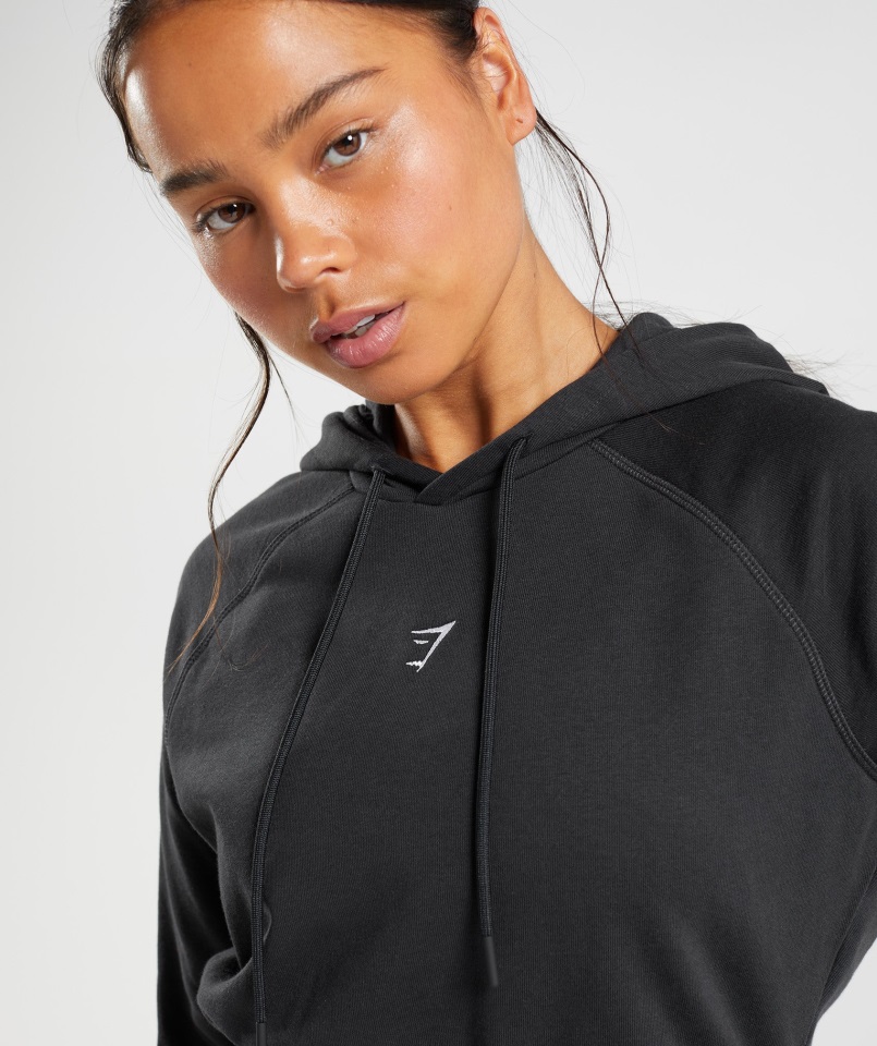 Gymshark Sudadera Con Capucha Negra De Entrenamiento