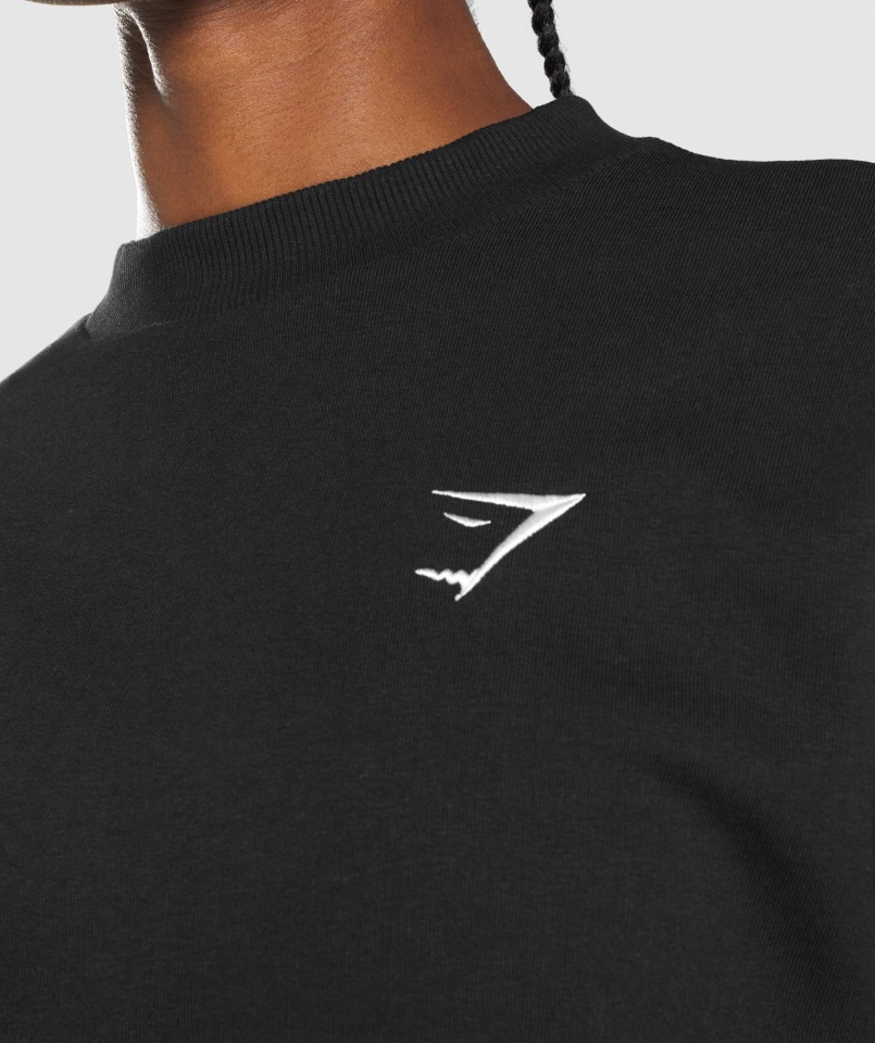 Sudadera Oversize De Entrenamiento Gymshark Negra