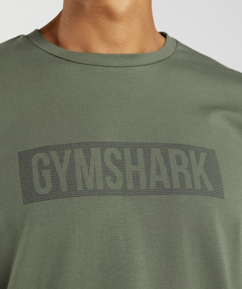 Camiseta De Manga Larga Gymshark Block Core Oliva