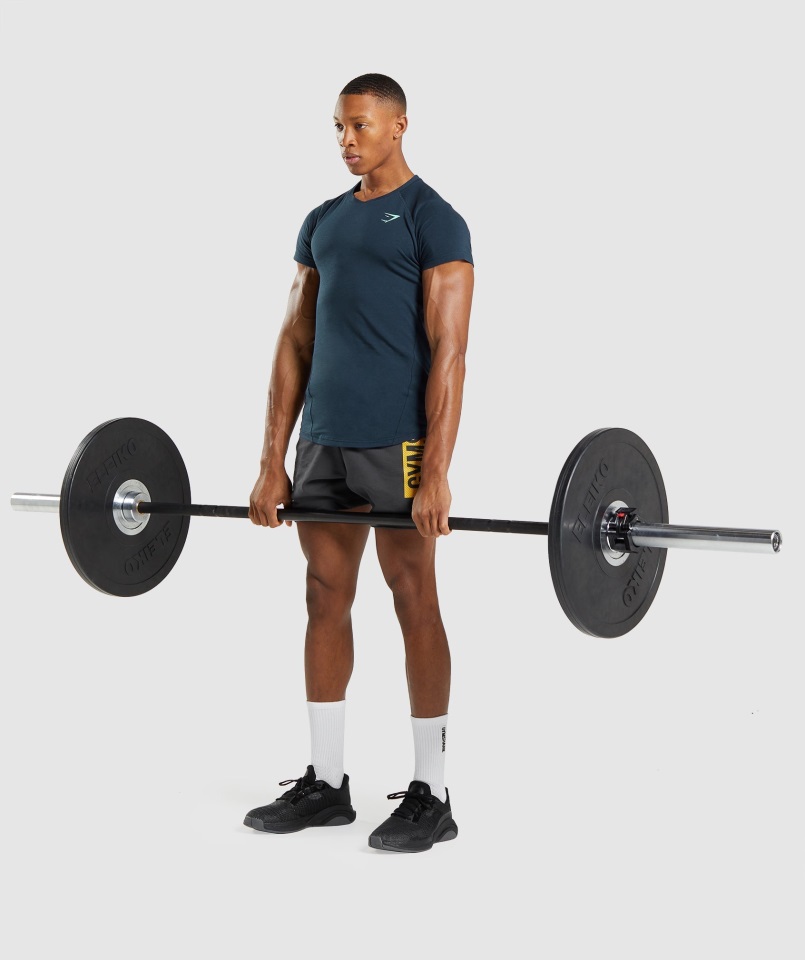 Camiseta Gymshark Negrita Azul Marino