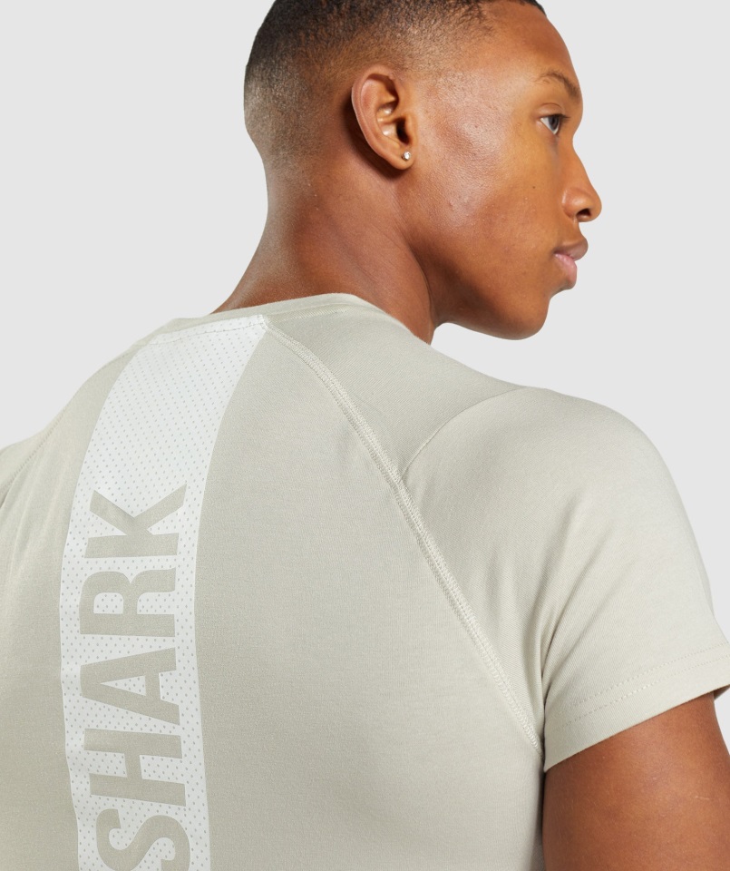 Camiseta Gymshark Negrita Gris Guijarro