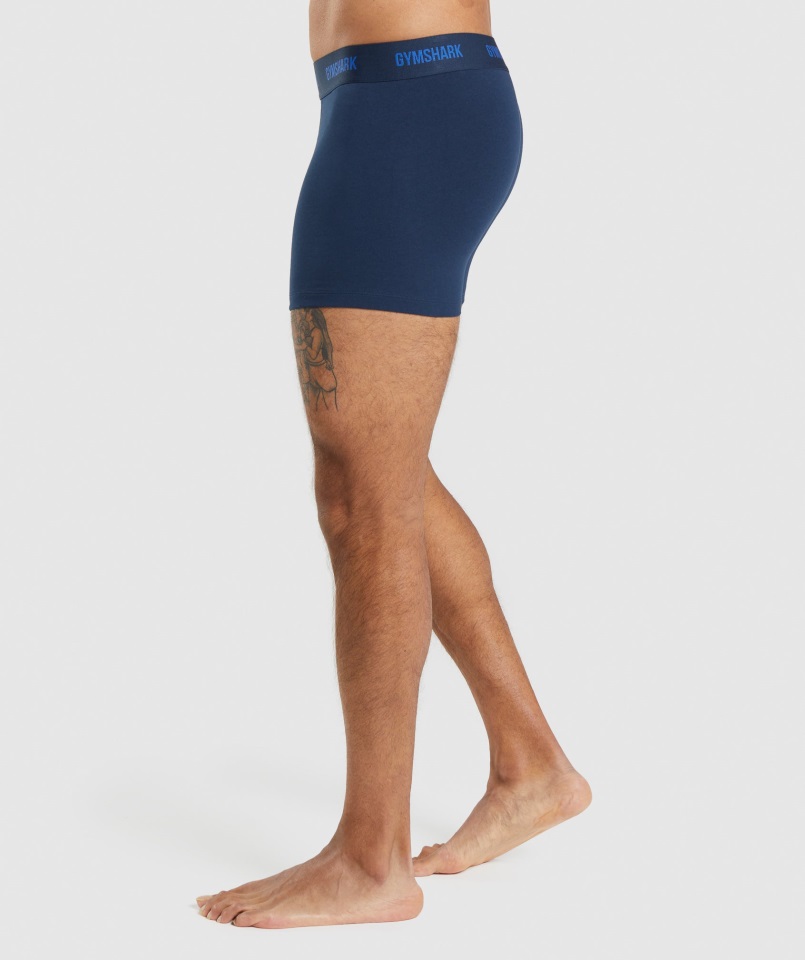 Gymshark Boxers 2pk Core Oliva-azul Marino
