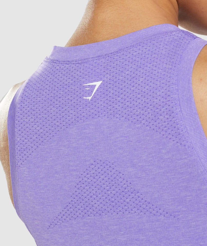 Gymshark Tanque Ligero Violeta Brillante Jaspeado Vital Sin Costuras 2.0