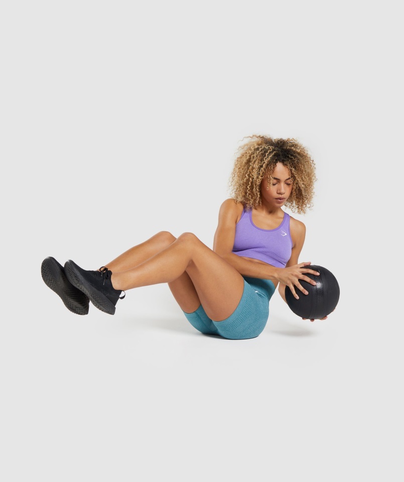 Sujetador Deportivo Gymshark Violeta Brillante Jaspeado Vital Sin Costuras 2.0