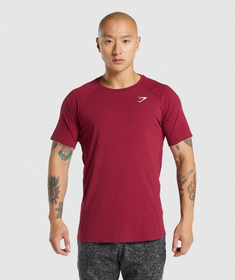 Camiseta Gymshark Borgoña Critical 2.0