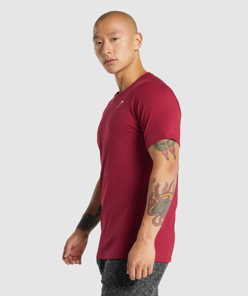Camiseta Gymshark Borgoña Critical 2.0