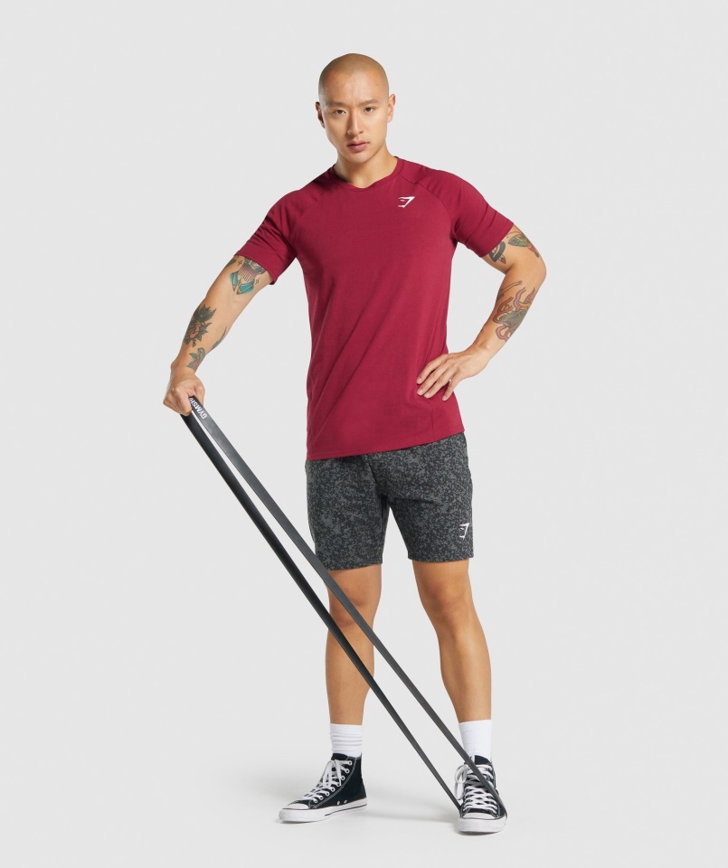 Camiseta Gymshark Borgoña Critical 2.0