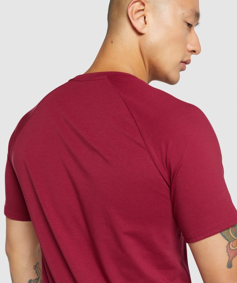 Camiseta Gymshark Borgoña Critical 2.0