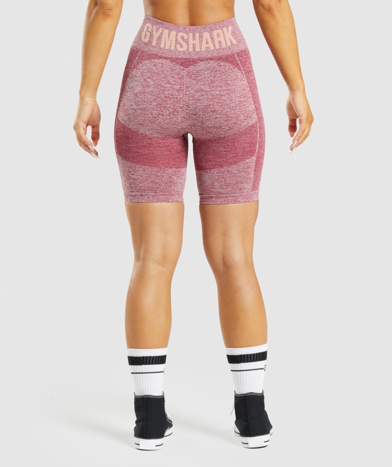 Shorts De Ciclismo Gymshark Borgoña Jaspeado Flex