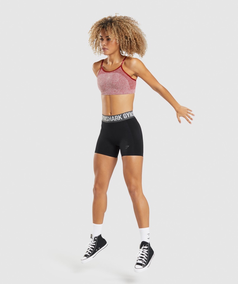 Sujetador Deportivo Gymshark Burdeos Jaspeado Flex Tiras