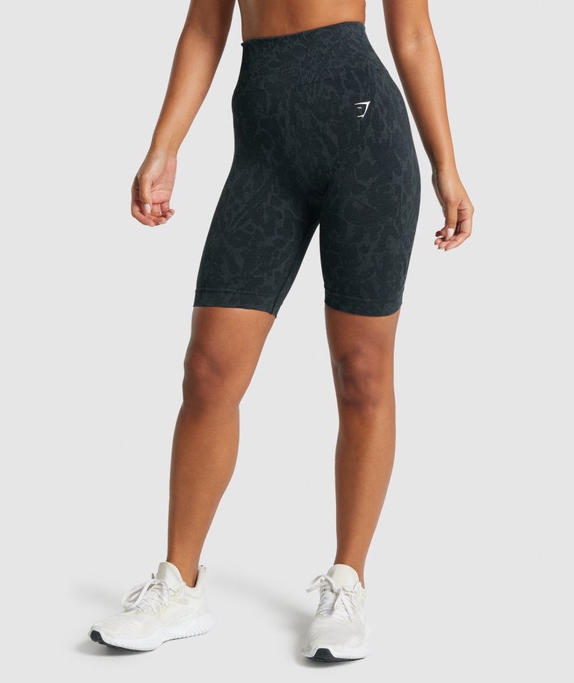 Shorts De Ciclismo Sin Costuras Gymshark Mariposa-negro Adapt Animal