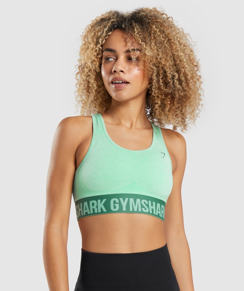 Sujetador Deportivo Gymshark Cactus Green Marl Flex