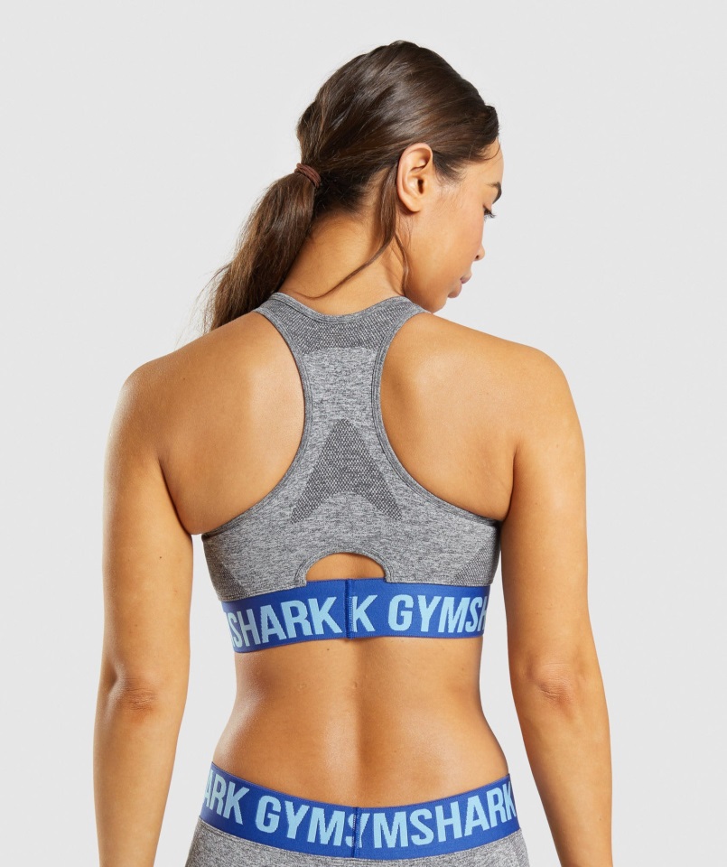 Sujetador Deportivo Gymshark Gris Antracita Jaspeado Flex