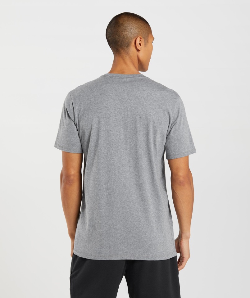 Camiseta Gymshark Con Relleno De Cabeza De Tiburón Gris Marga