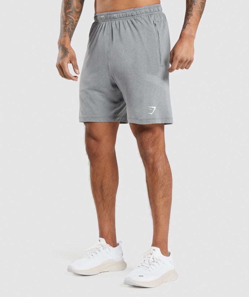 Shorts Gymshark Gris Antracita Jaspeado Vital Light