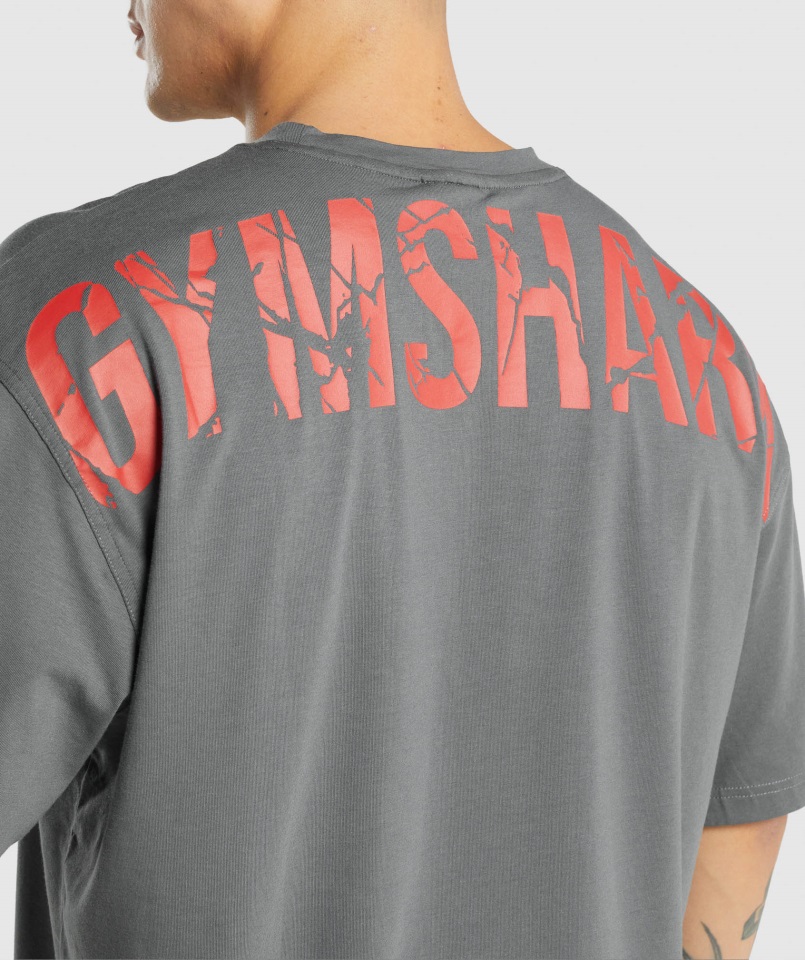 Camiseta Gymshark Power Gris Antracita