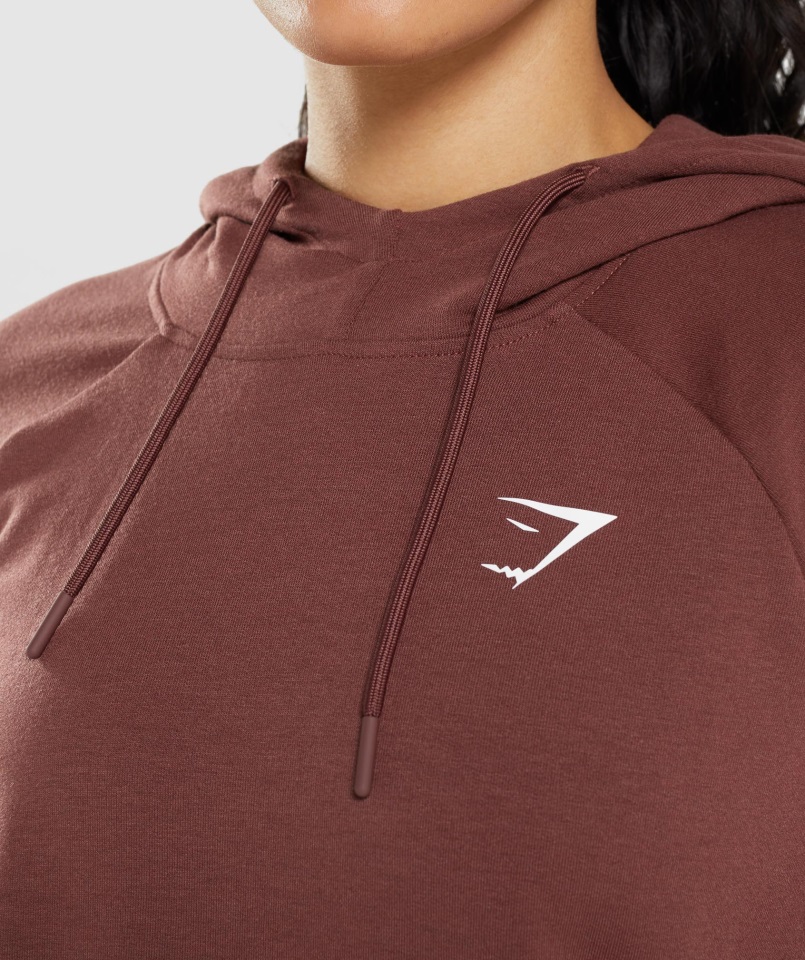 Gymshark Sudadera Con Capucha De Entrenamiento Marrón Cereza
