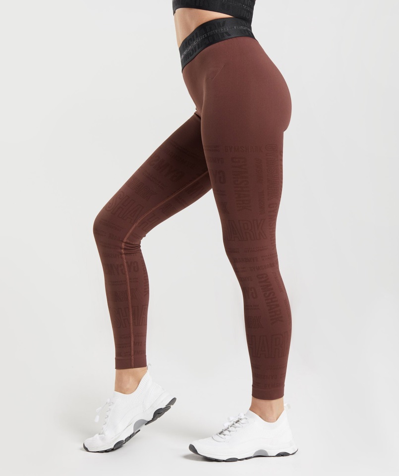 Gymshark Cereza Visión Marrón Legging