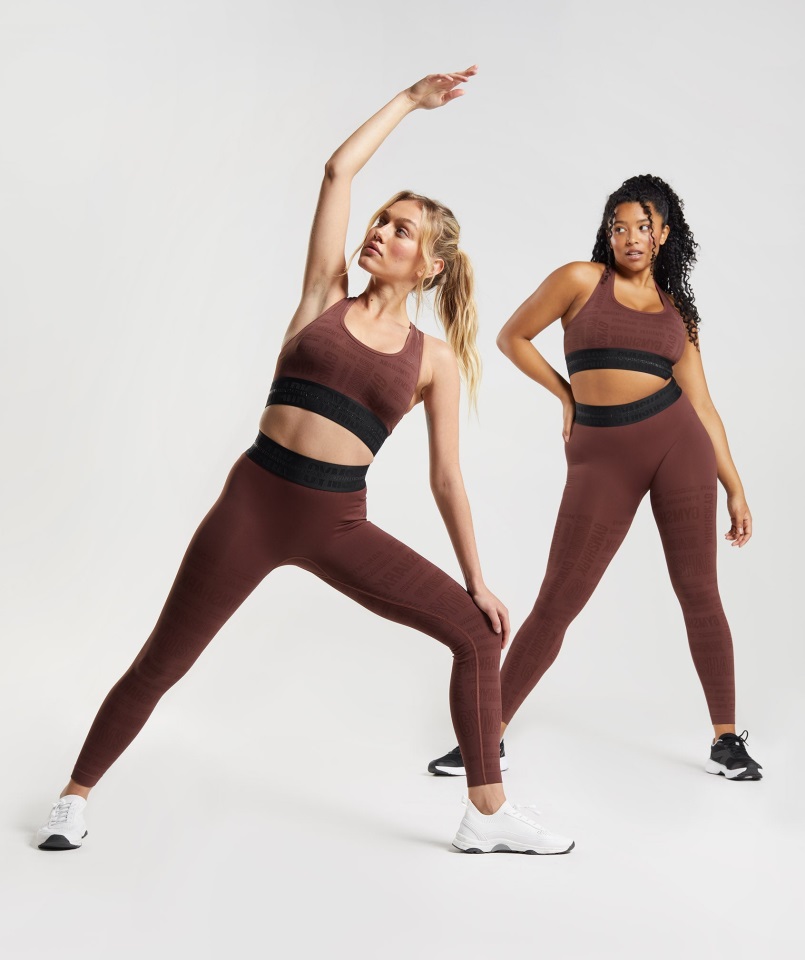 Gymshark Cereza Visión Marrón Legging