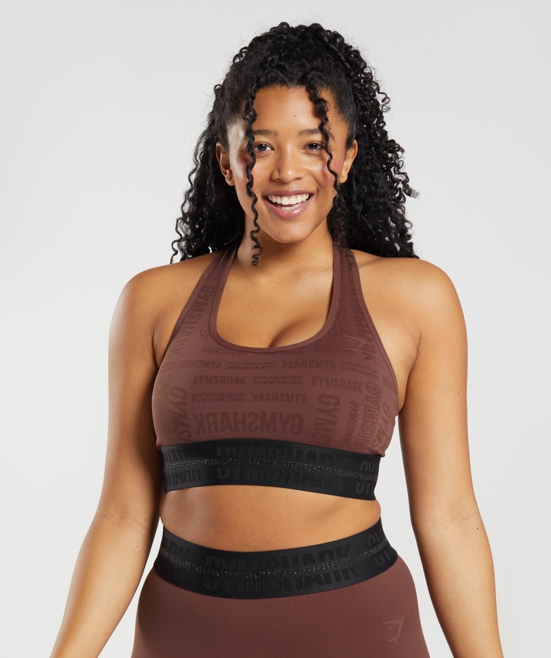 Sujetador Deportivo Gymshark Cherry Brown Vision