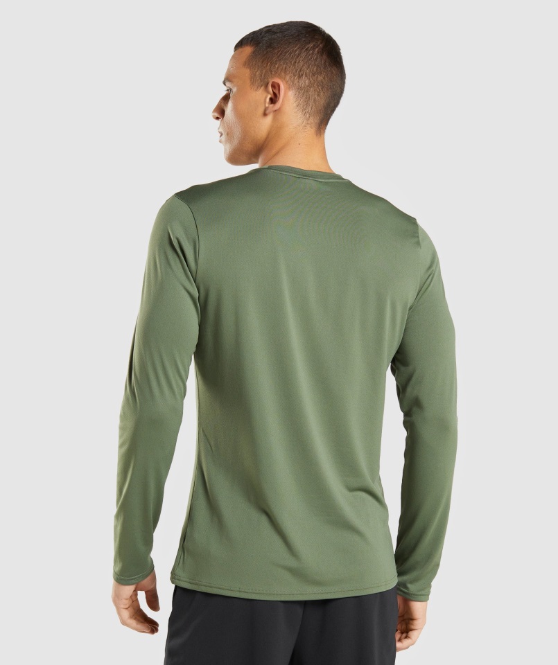 Camiseta De Manga Larga Gymshark Core Olive