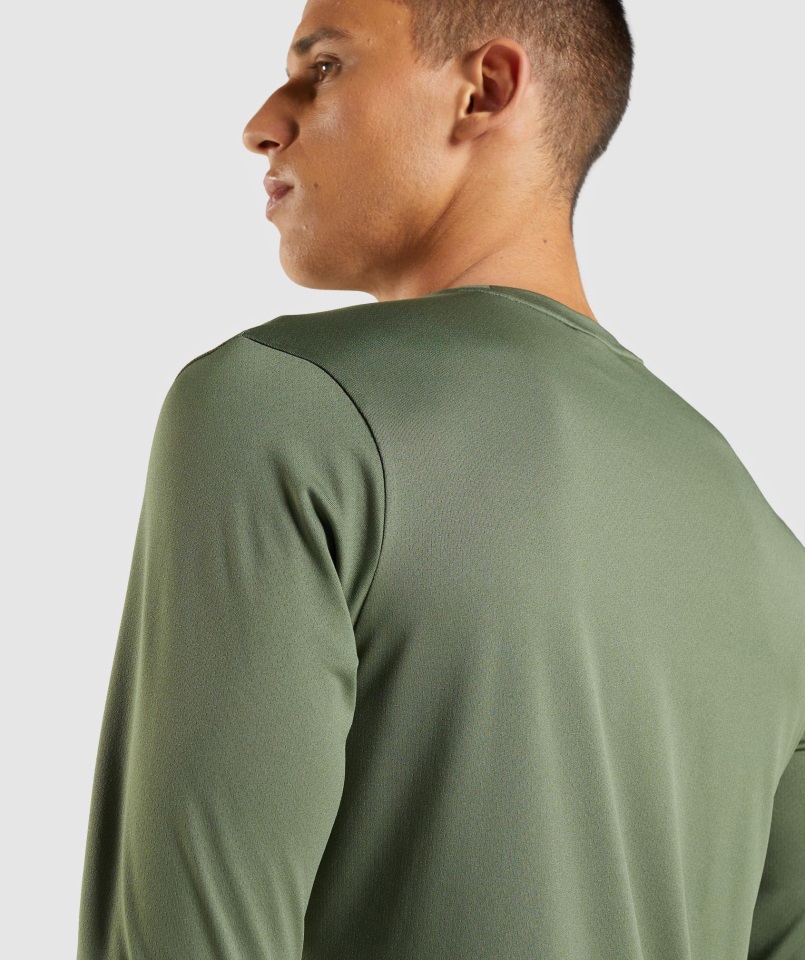 Camiseta De Manga Larga Gymshark Core Olive