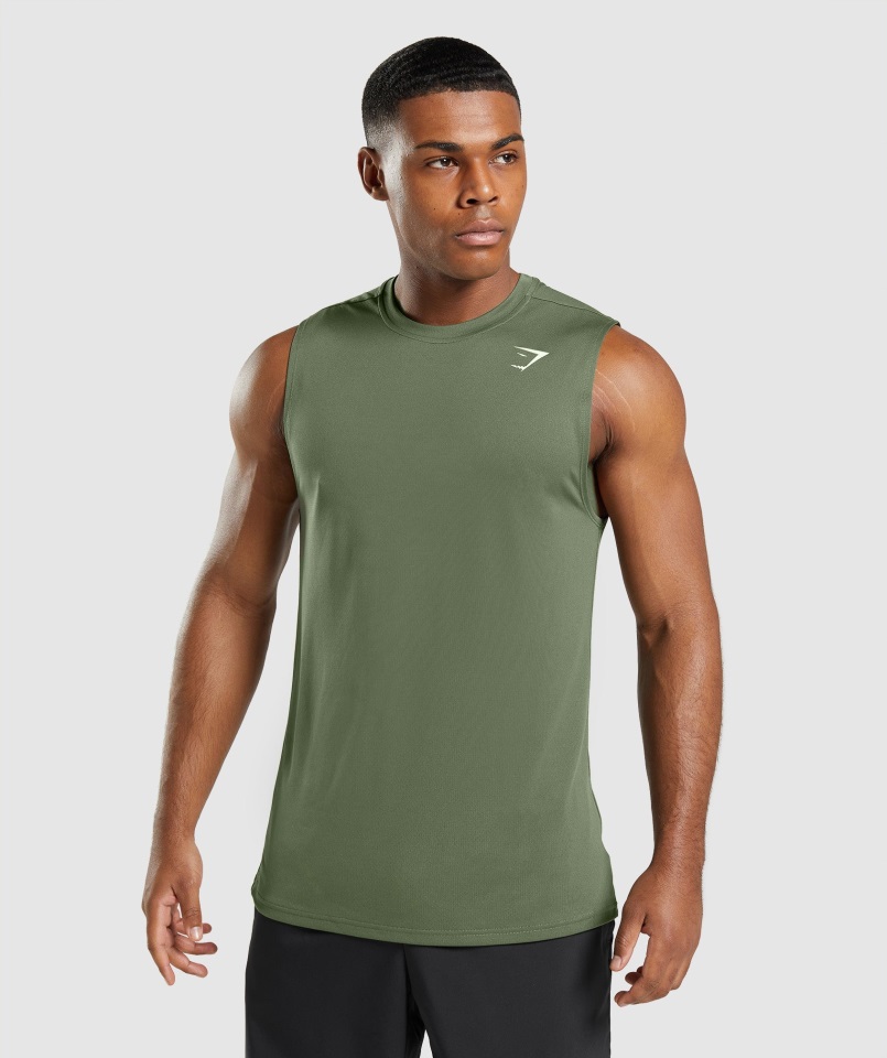 Camiseta Sin Mangas Gymshark Core Olive