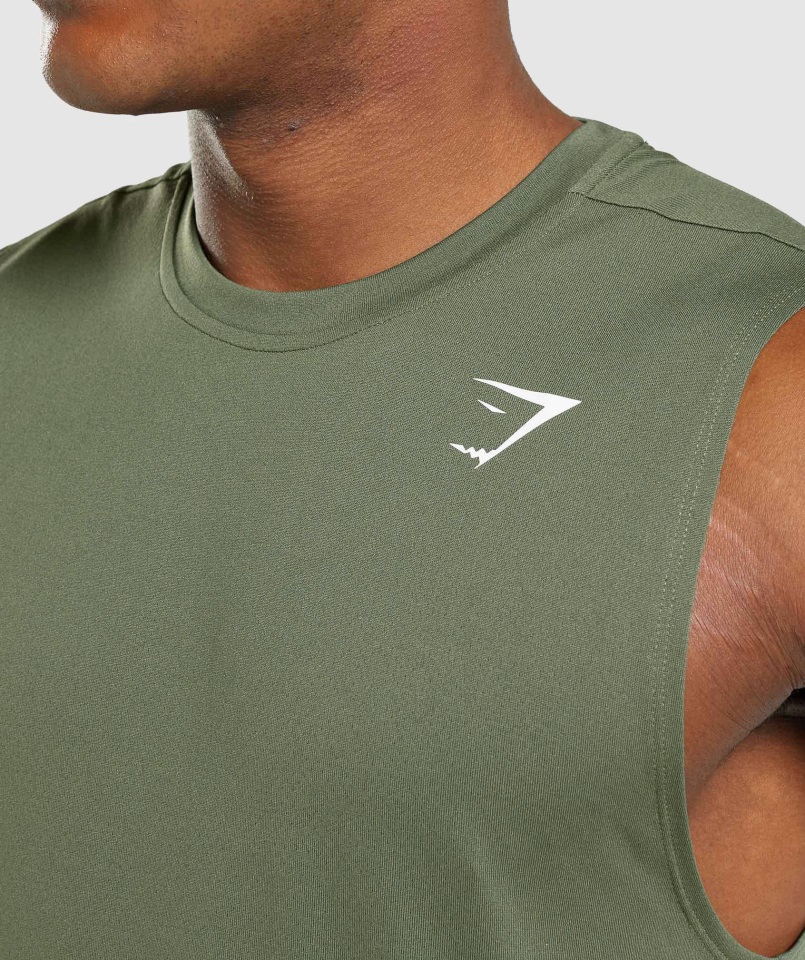 Camiseta Sin Mangas Gymshark Core Olive