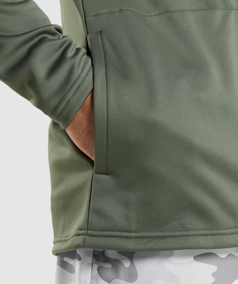 Sudadera Con Capucha Y Cremallera Gymshark Core Olivo Llegada