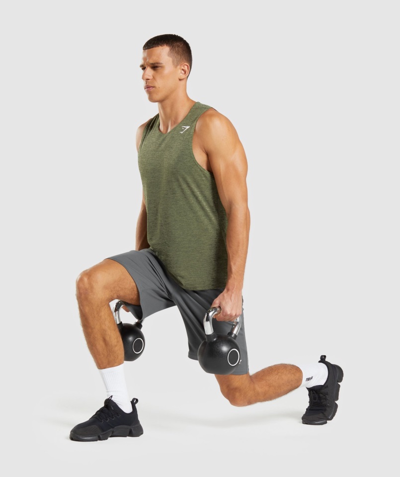 Gymshark Core Oliva-kalamata Oliva Marga Llegada Delgado Tanque Marga