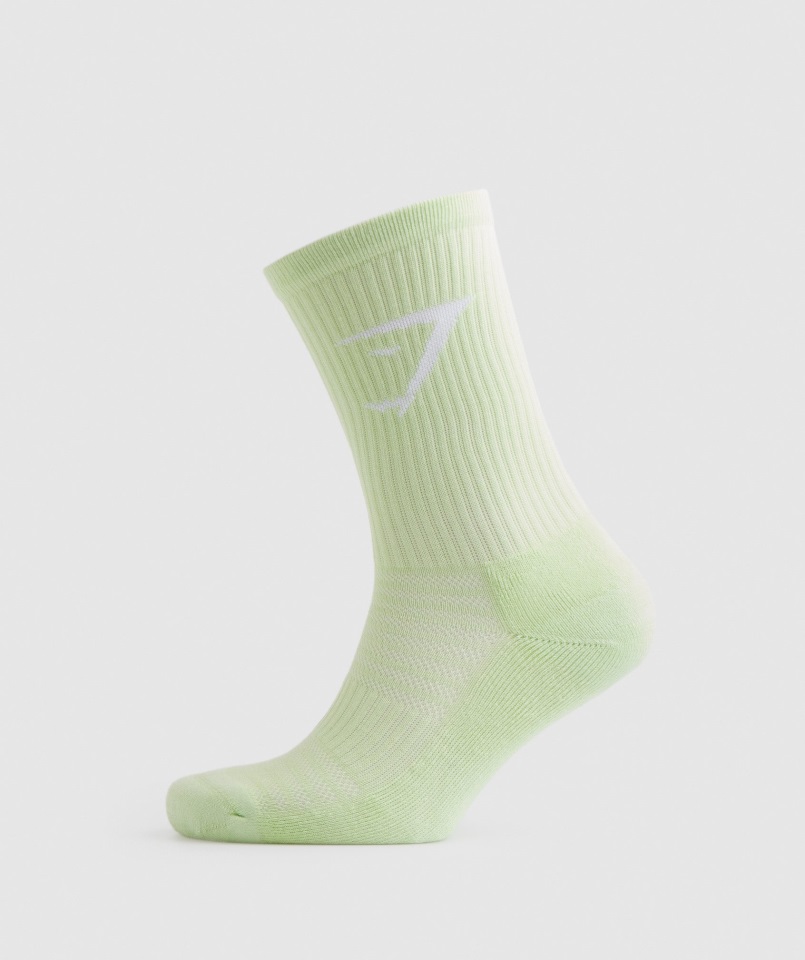 Calcetines Gymshark Crew 3pk Descolorido Lila-lavanda Azul-pepino Verde