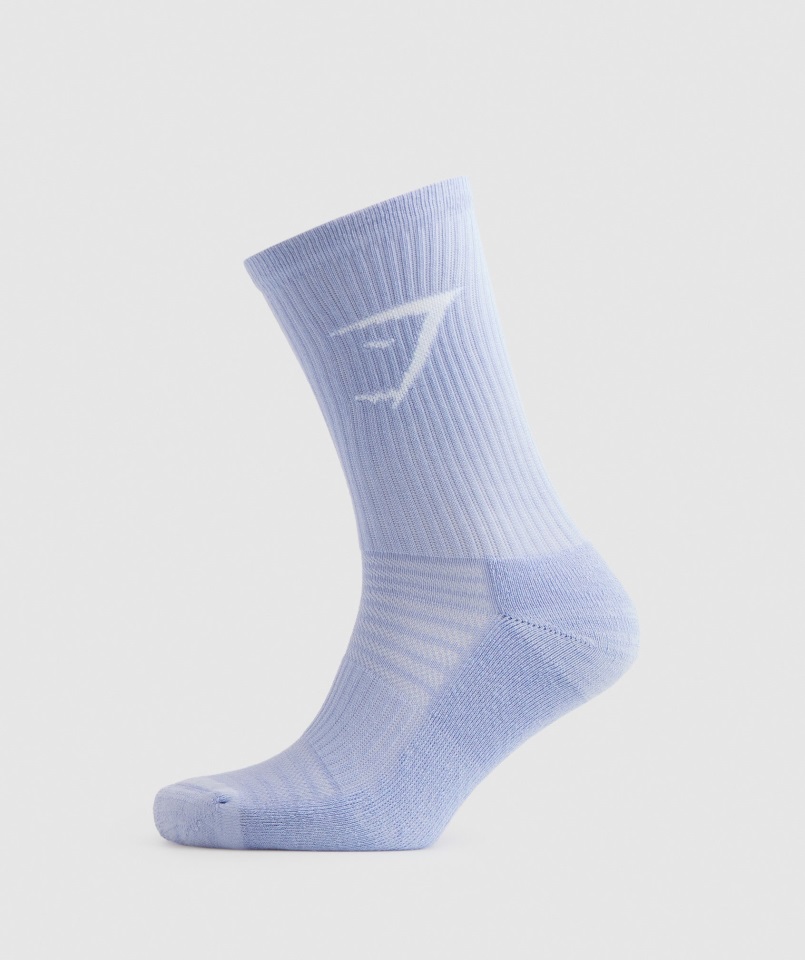 Calcetines Gymshark Crew 3pk Descolorido Lila-lavanda Azul-pepino Verde