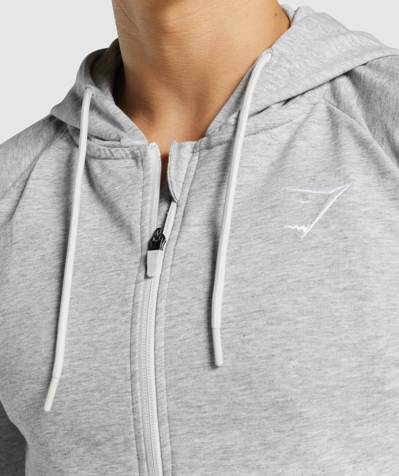 Sudadera Con Cremallera Gymshark Critical 2.0 Gris Claro Jaspeado